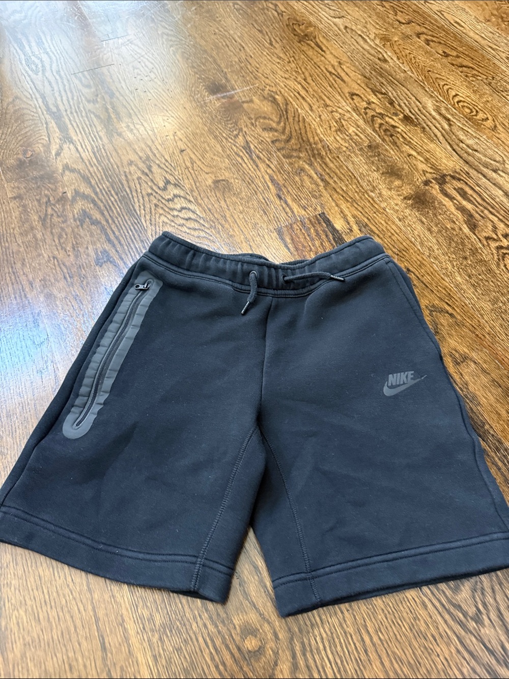 Nike Black Kids' Athletic Fleece Shorts with Zipper Pocket